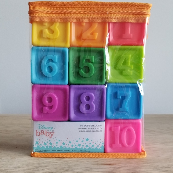 Disney Baby - Winnie The Pooh - 10 Soft Blocks - Picture 2 of 3